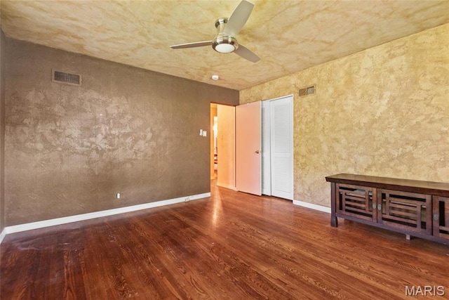 2048 Pontoon Rd, Granite City, IL 62040 - unfurnished room featuring a ceiling fan, wood finished floors, and baseboards