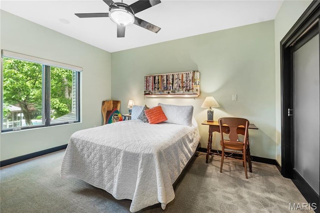 400 Gabriel Dr, Kirkwood, MO 63122 - bedroom featuring carpet flooring and ceiling fan