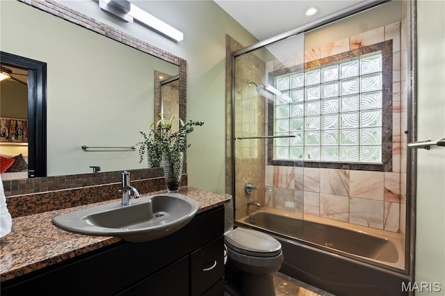 400 Gabriel Dr, Kirkwood, MO 63122 - full bathroom with vanity and combined bath / shower with glass door