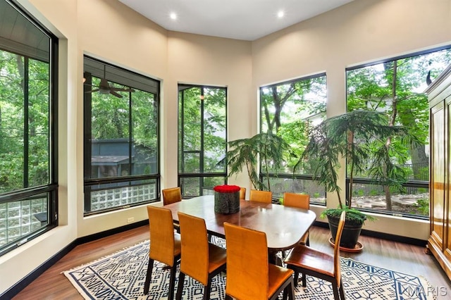 400 Gabriel Dr, Kirkwood, MO 63122 - sunroom / solarium featuring wood finished floors and recessed lighting