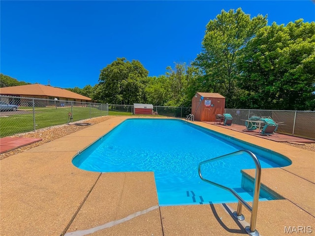 6 Fig St Unit 11, Sullivan, MO 63080 - view of swimming pool with a patio and a storage unit