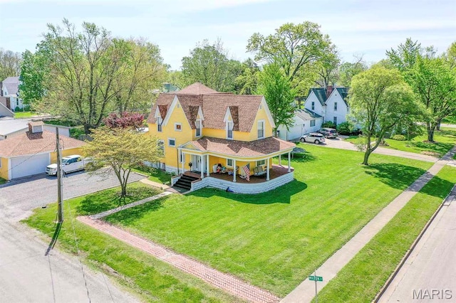view from above of property
