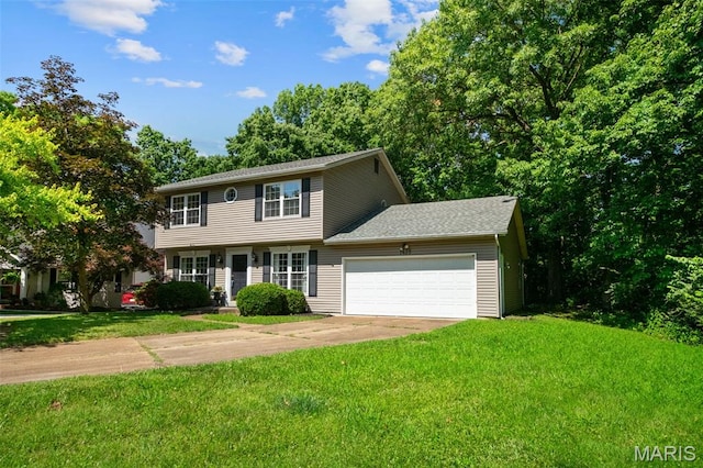 1439 Briarcreek Dr, Saint Louis, MO 63122 - colonial inspired home featuring a garage, a front yard, and driveway