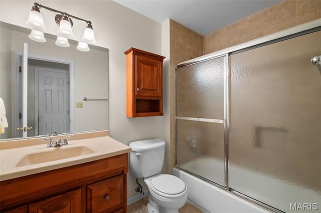 1439 Briarcreek Dr, Saint Louis, MO 63122 - full bath featuring vanity, enclosed tub / shower combo, and tile patterned floors