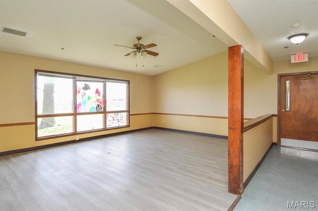 620 N Main St, Hoyleton, IL 62803 - empty room with baseboards, a ceiling fan, and a smoke detector