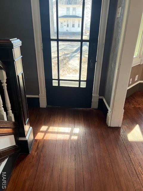 421 S 3rd St, Breese, IL 62230 - foyer with wood-type flooring and plenty of natural light