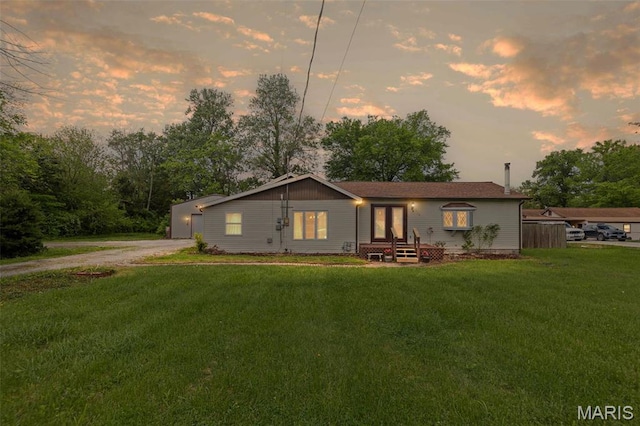 519 N Maple St, Duquoin, IL 62832 - view of front of house with dirt driveway and a yard