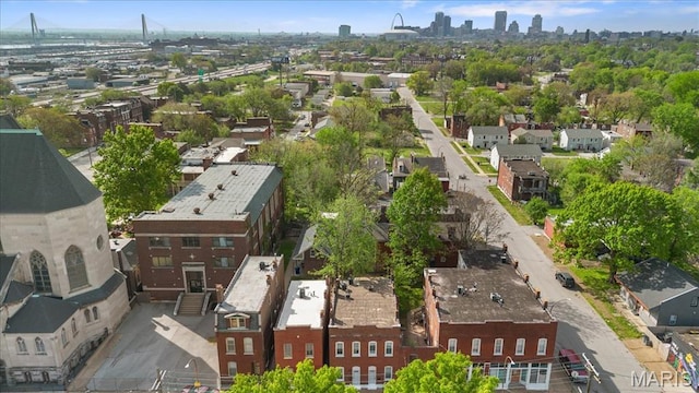 1428 Mallinckrodt, Saint Louis, MO 63107 - aerial view of property's location with nearby urban area