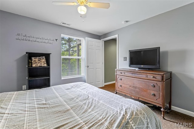 8007 Engleford Rd, Dittmer, MO 63023 - bedroom with carpet floors, baseboards, and ceiling fan