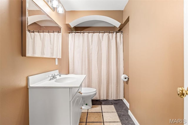 8007 Engleford Rd, Dittmer, MO 63023 - bathroom featuring vanity, toilet, and tile patterned flooring