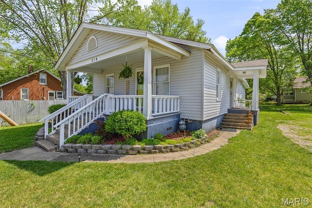 314 S Carleton St, Farmington, MO 63640 - view of front of house featuring a porch and crawl space