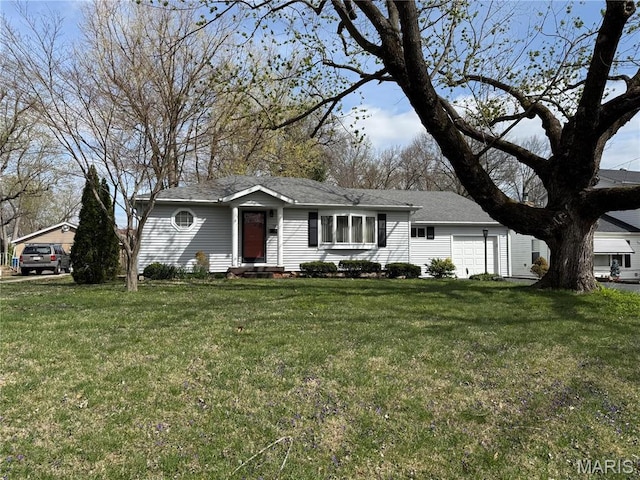 1808 N 15th St, Swansea, IL 62226 - ranch-style home with a front lawn and a garage