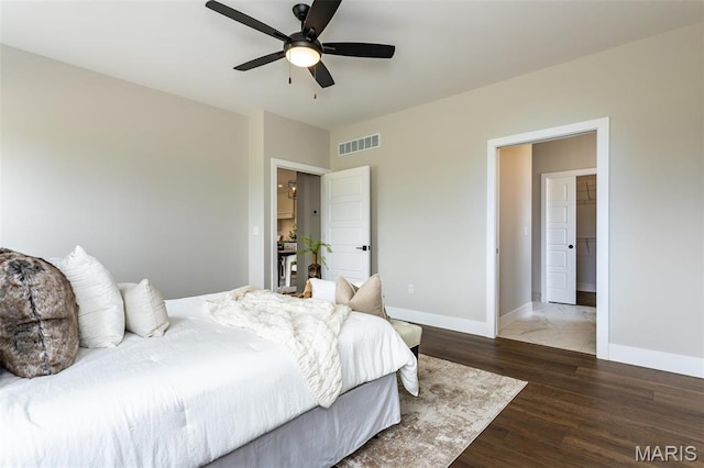 837 Bushwood Way, Ofallon, IL 62269 - bedroom featuring wood finished floors, baseboards, and a ceiling fan