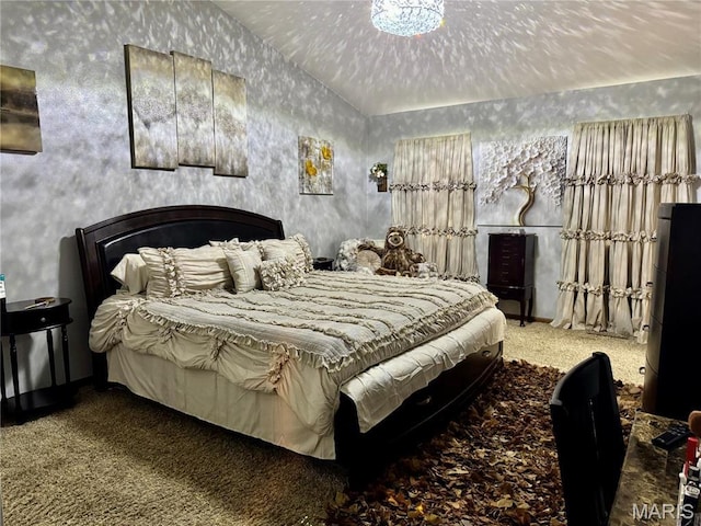 1725 Spruce Hill Dr, Belleville, IL 62221 - carpeted bedroom with vaulted ceiling