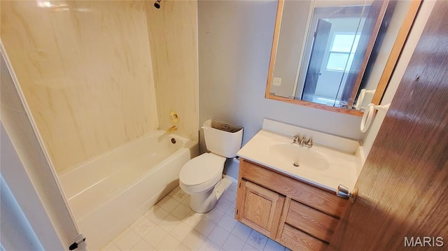 5489 Limerick Dr, Saint Louis, MO 63128 - full bath with vanity, toilet, and shower / washtub combination