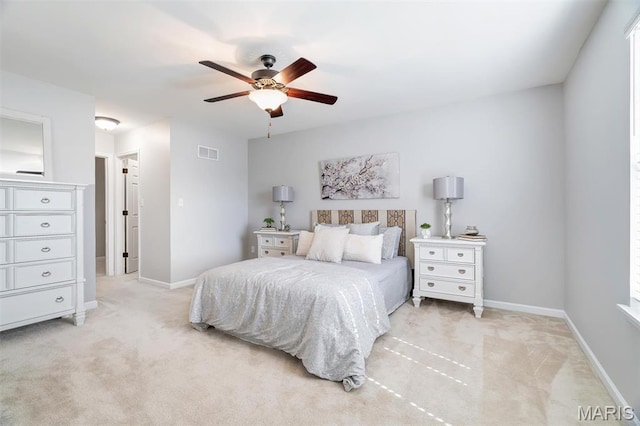 153 Stella Cherry Way, Wildwood, MO 63040 - bedroom featuring light colored carpet, baseboards, and ceiling fan