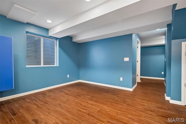 153 Stella Cherry Way, Wildwood, MO 63040 - empty room featuring baseboards, wood finished floors, and recessed lighting