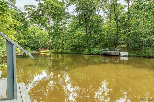 1235 Powderhorn Dr, Innsbrook, MO 63390 - water view with a forest