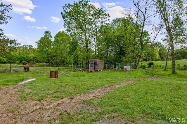 802 Hager Rd, Farmington, MO 63640 - view of green lawn with an outbuilding and exterior structure