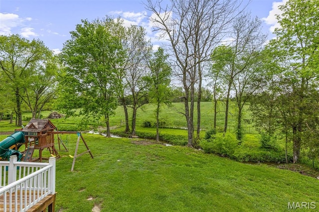 802 Hager Rd, Farmington, MO 63640 - view of grassy yard with a playground