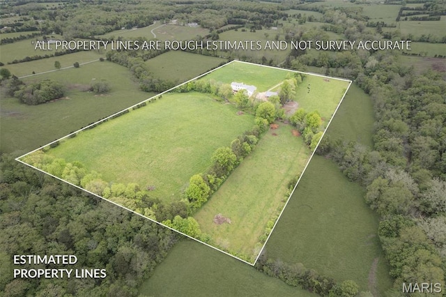 802 Hager Rd, Farmington, MO 63640 - view of rural area with property boundaries highlighted