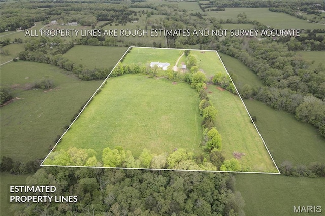802 Hager Rd, Farmington, MO 63640 - view of rural area with property parcel outlined