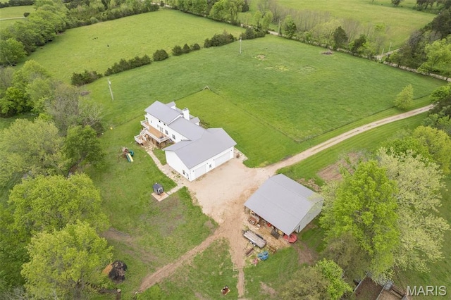 802 Hager Rd, Farmington, MO 63640 - aerial view of sparsely populated area featuring a pastoral area