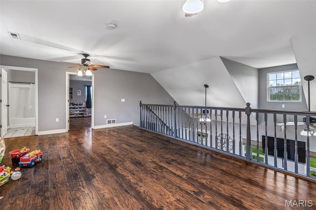 802 Hager Rd, Farmington, MO 63640 - bonus room with ceiling fan, wood finished floors, and baseboards