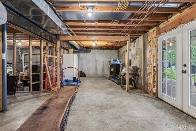802 Hager Rd, Farmington, MO 63640 - basement with french doors