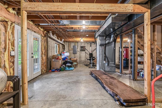802 Hager Rd, Farmington, MO 63640 - below grade area with a central vacuum unit, heating unit, and electric panel