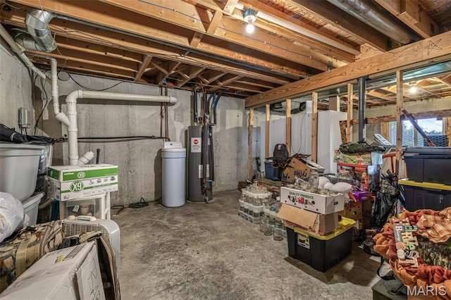 802 Hager Rd, Farmington, MO 63640 - unfinished below grade area featuring water heater and a water softener system