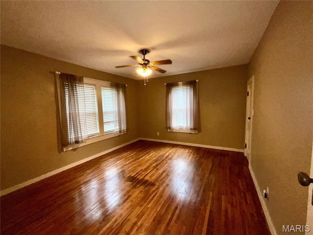 305 Pine Grove Rd, Willow Springs, MO 65793 - spare room with a ceiling fan, wood finished floors, baseboards, and a textured ceiling