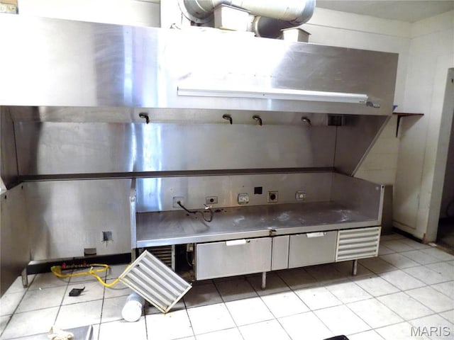 491 Broadway St, Edgar Springs, MO 65462 - kitchen with light tile patterned floors