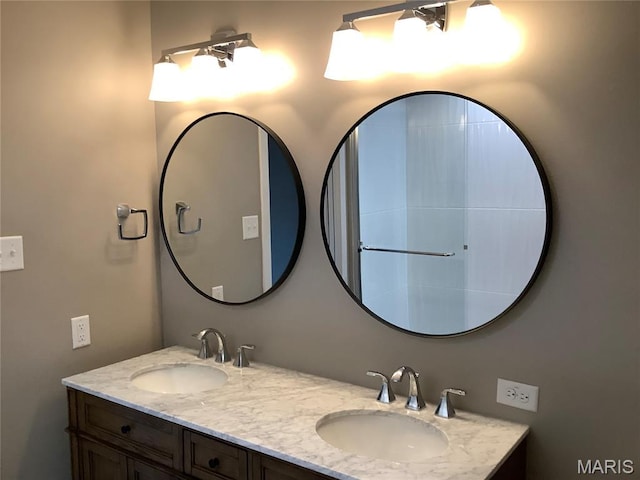 full bath with double vanity