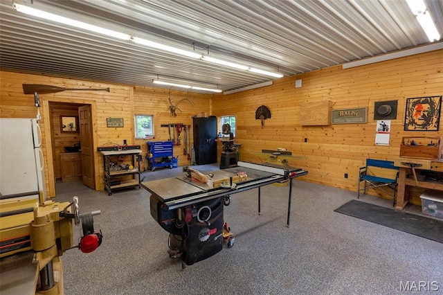 14035 County Road 4110, Rolla, MO 65401 - rec room with wood walls and carpet flooring