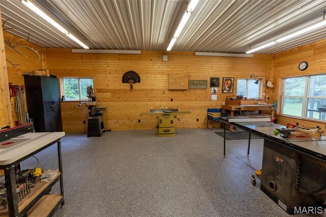 14035 County Road 4110, Rolla, MO 65401 - recreation room with healthy amount of natural light and wooden walls