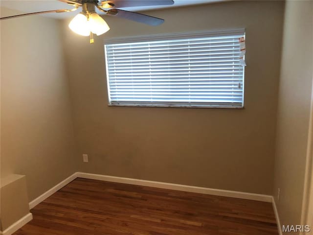 4501 San Francisco, San Francisco, Saint Louis, MO 63115 - unfurnished room with wood finished floors and a ceiling fan