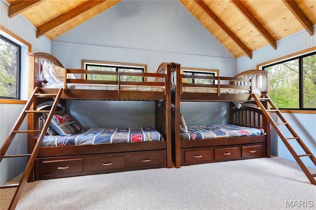 2635 Grendel Rdg, Innsbrook, MO 63390 - carpeted bedroom with multiple windows and wood ceiling