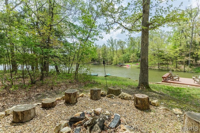 2635 Grendel Rdg, Innsbrook, MO 63390 - view of yard featuring a water view