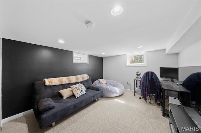 8452 S Laclede Station Rd, Saint Louis, MO 63123 - office area featuring carpet flooring, recessed lighting, and baseboards