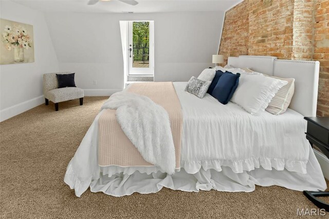 2367 Central Ave, Alton, IL 62002 - carpeted bedroom featuring baseboards and access to outside