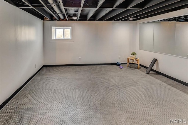 2367 Central Ave, Alton, IL 62002 - basement with carpet floors and baseboards