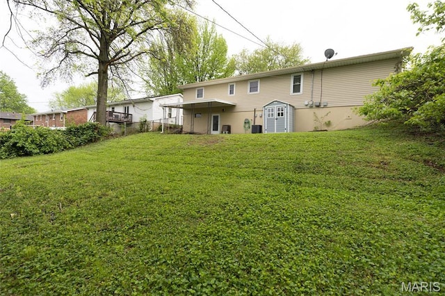 rear view of property featuring central AC