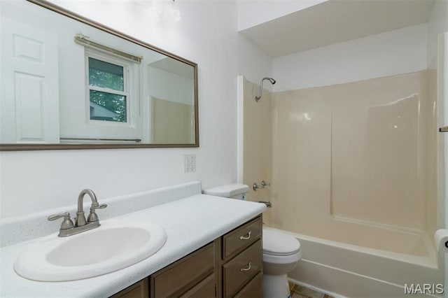 213 Joseph Dr, Fairview Heights, IL 62208 - full bathroom featuring toilet,  shower combination, and vanity