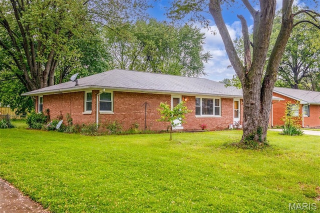 213 Joseph Dr, Fairview Heights, IL 62208 - ranch-style home with brick siding and a front yard