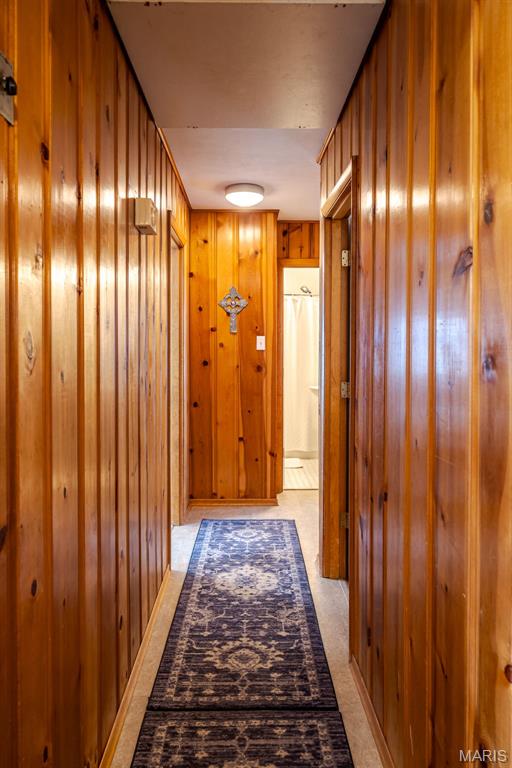 729 W State St, Union, MO 63084 - hallway featuring wood walls
