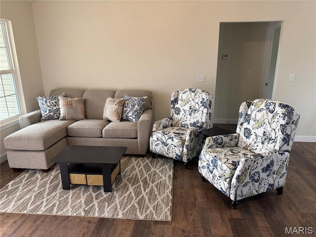282 Railroad St, Moscow Mills, MO 63362 - living area with wood finished floors and baseboards