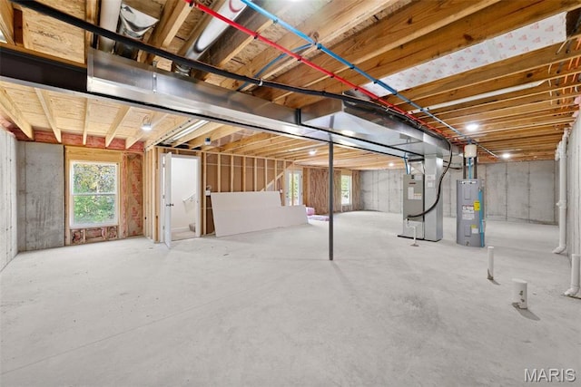 282 Railroad St, Moscow Mills, MO 63362 - basement with water heater and heating unit