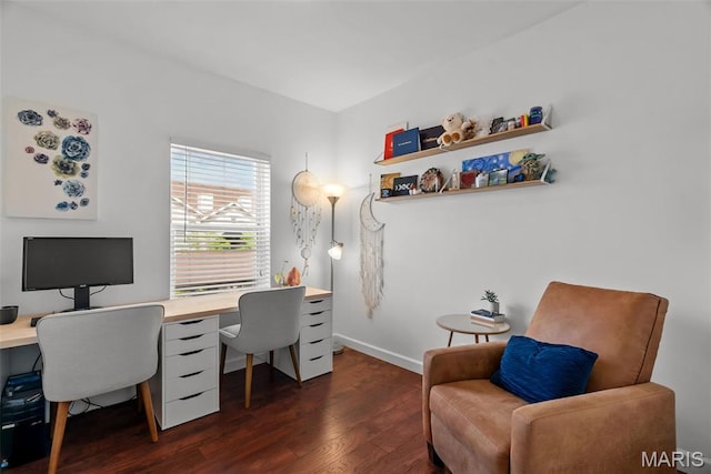 1239 Gardens Circle Dr Unit I, Saint Louis, MO 63125 - office space featuring dark wood-style flooring and baseboards