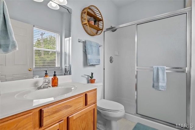 1239 Gardens Circle Dr Unit I, Saint Louis, MO 63125 - full bathroom with a stall shower, vanity, and toilet